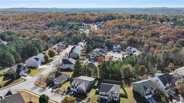 an aerial view of multiple house
