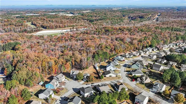 an aerial view of multiple house