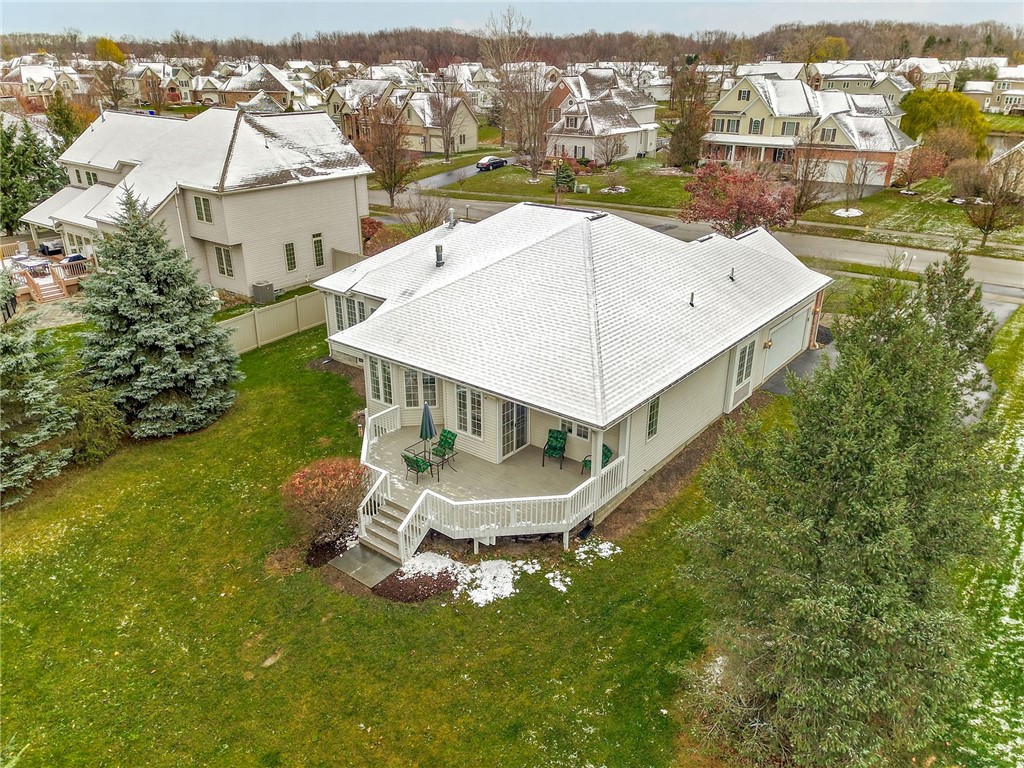 67 Angels Path Penfield, NY 14580 - Photo 38 of 47 AERIAL VIEW OF THE REAR EXTERIOR/DECK