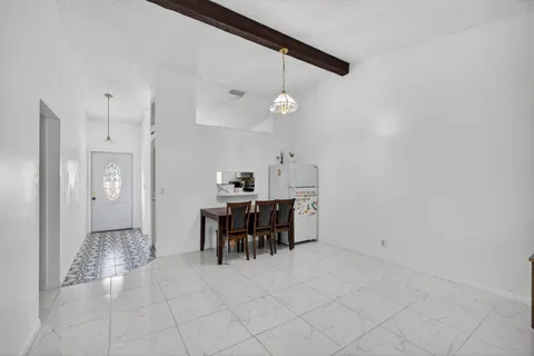 a view of dining room with furniture