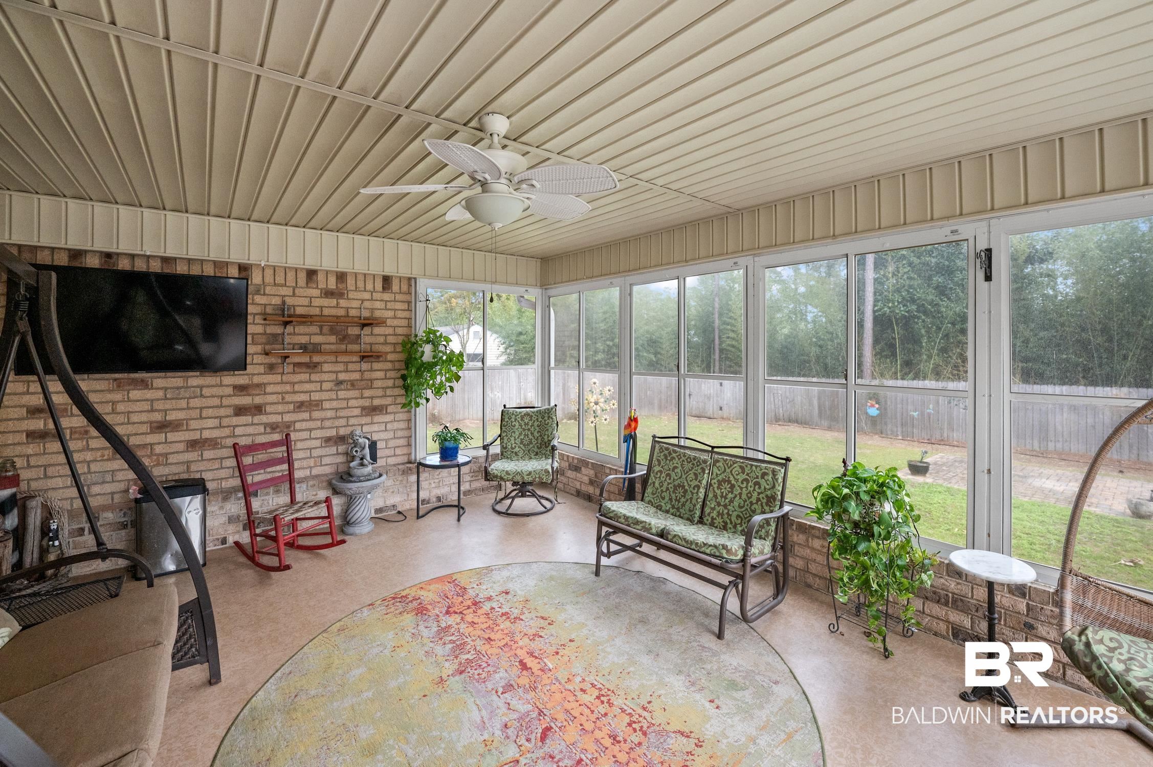2553 Santa Rosa Drive Lillian, AL 36549 - Photo 37 of 51 Sunroom featuring ceiling fan