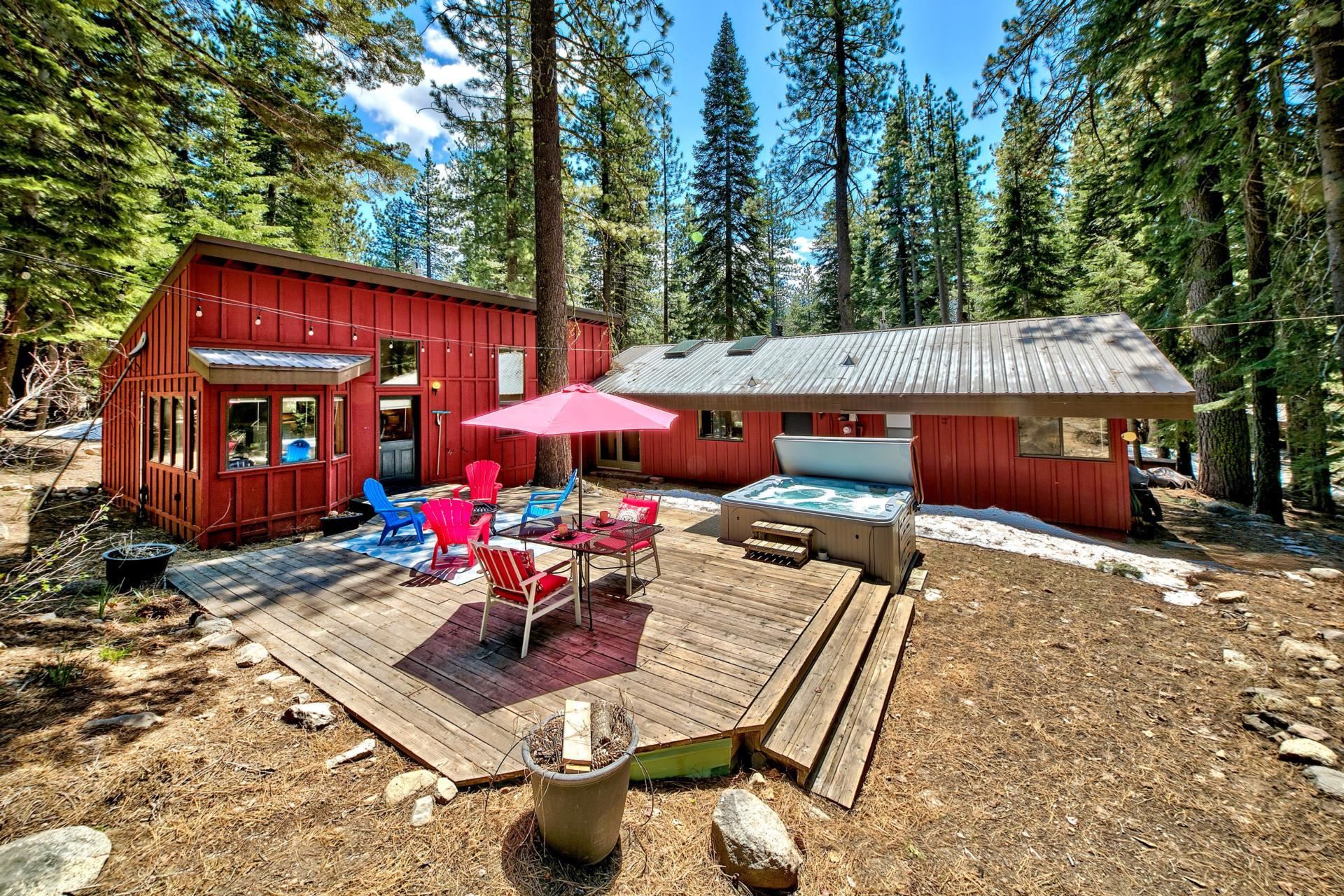 10101 Gregory Place Truckee, CA 96161 - Photo 2 of 21 an outdoor space with patio and white umbrellas