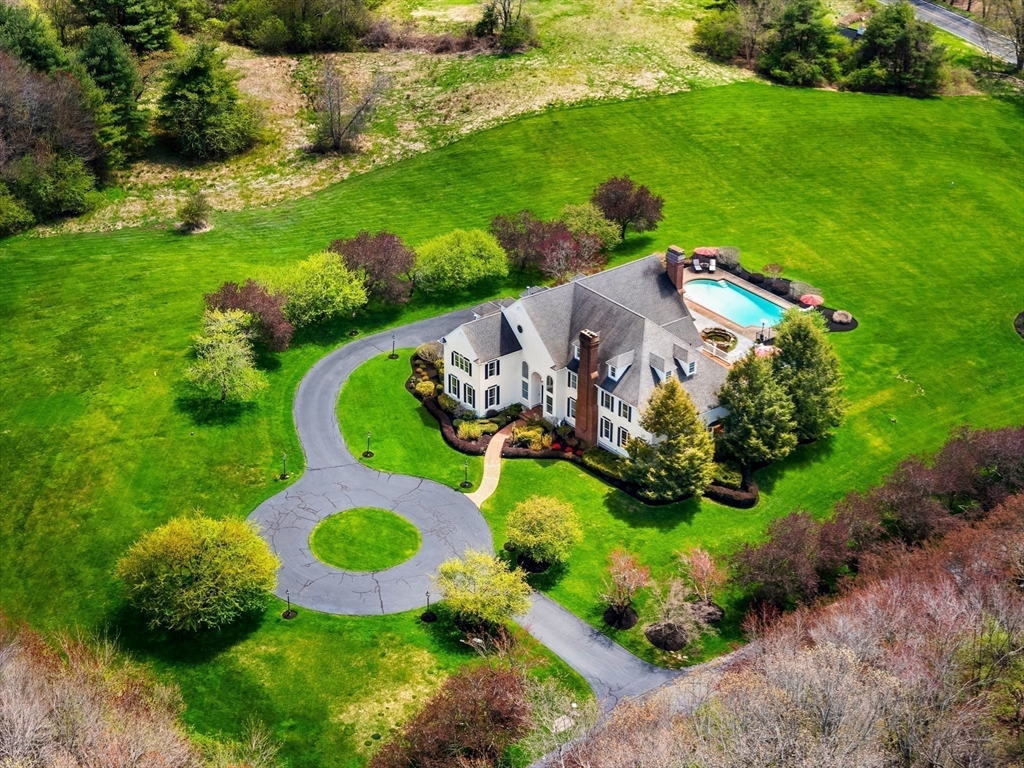 219 A Ipswich Road Boxford, MA 01921 - Photo 1 of 41 an aerial view of a house with yard swimming pool and outdoor seating