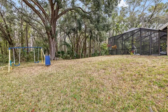 a view of a lake with outdoor space