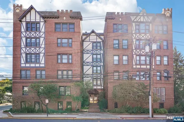 front view of a brick building