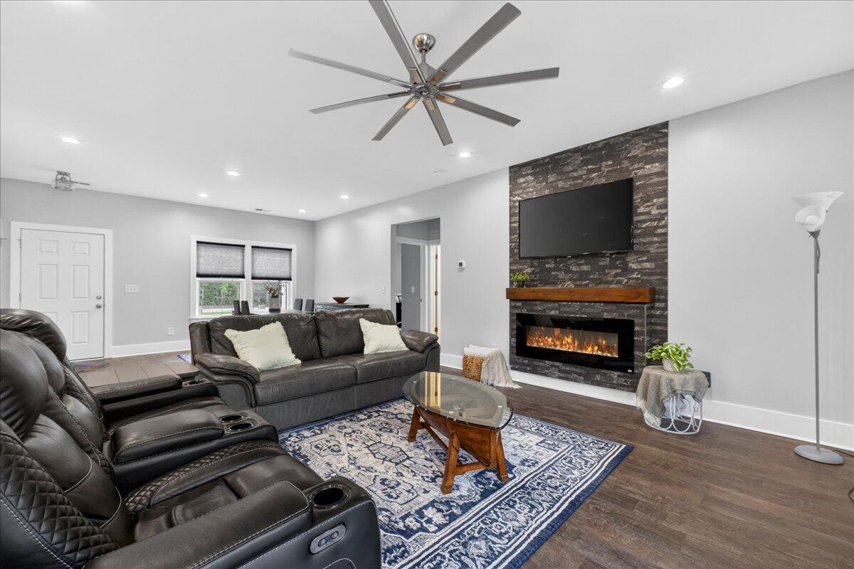 1448 Longridge Road Moncks Corner, SC 29461 - Photo 4 of 32 Living room view with fireplace