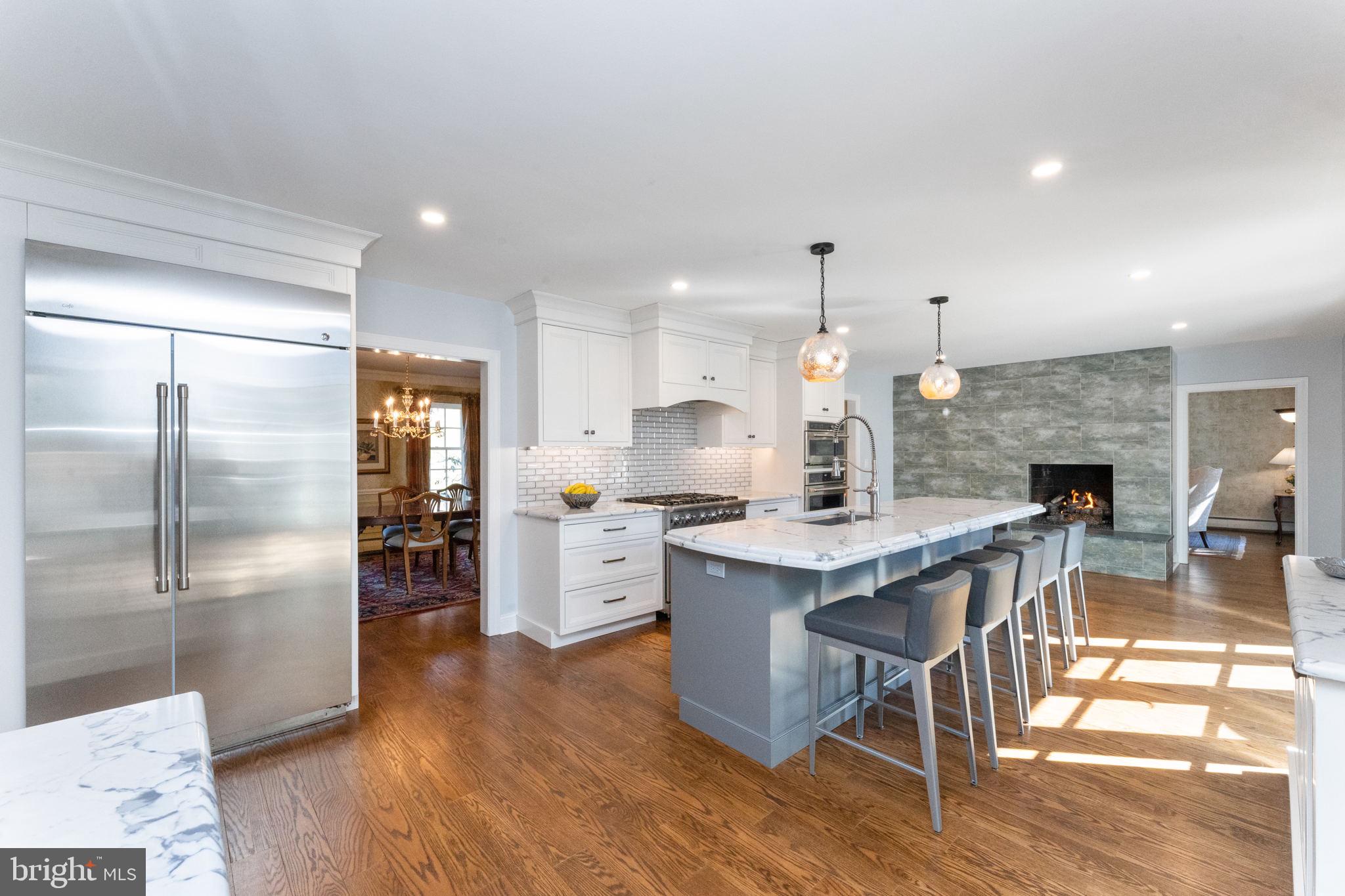 1414 Kyneton Road Villanova, PA 19085 - Photo 21 of 56 Kitchen with Gas Fireplace