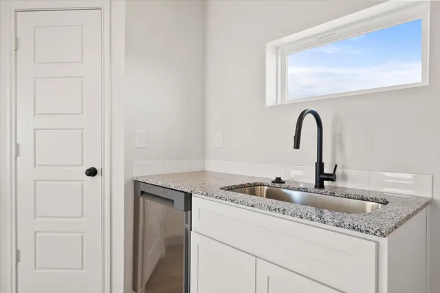 a close view of a sink and tap