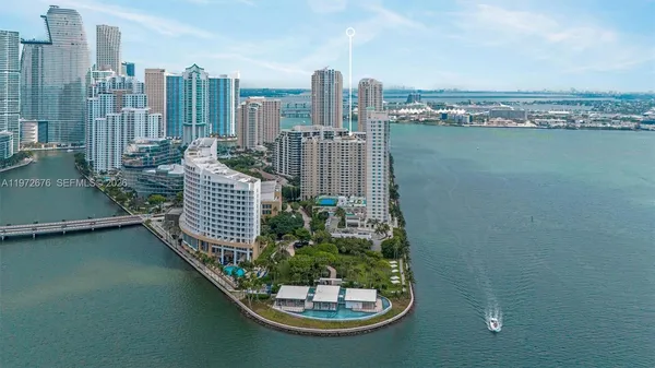 a view of a city with tall buildings