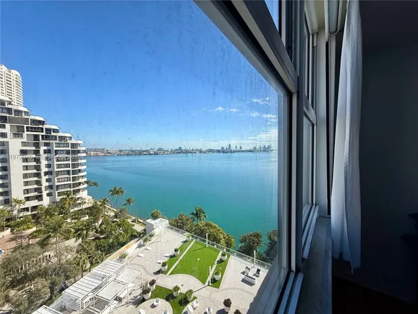 a view of lake from balcony