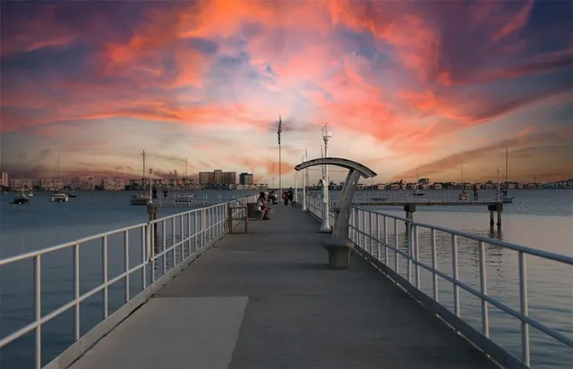 a view of a balcony with city view