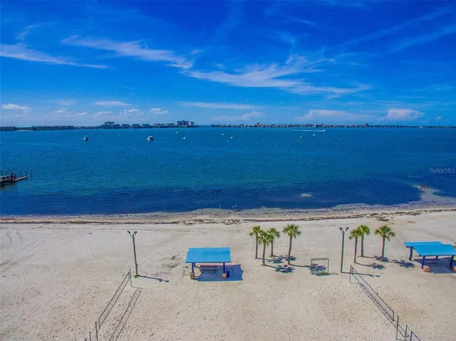 a view of a city and ocean view