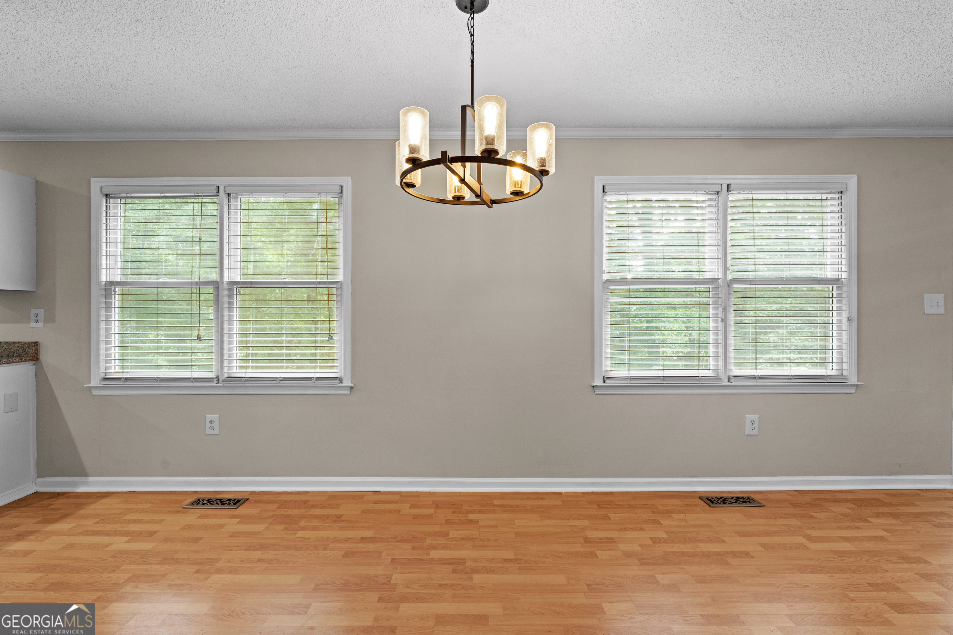 39 Springfield Court Newnan, GA 30265 - Photo 14 of 44 a view of an empty room with a window and wooden floor