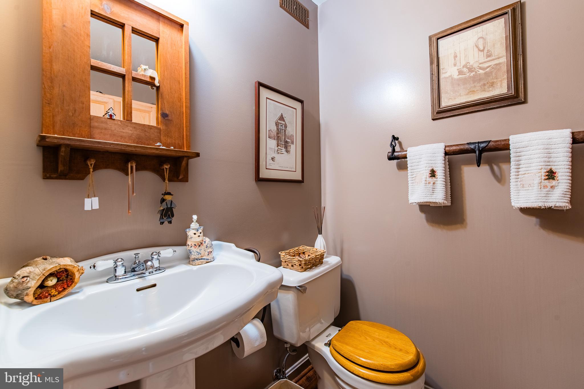 9679 Baltimore Avenue Laurel, MD 20723 - Photo 48 of 56 a bathroom with a sink a toilet and a mirror