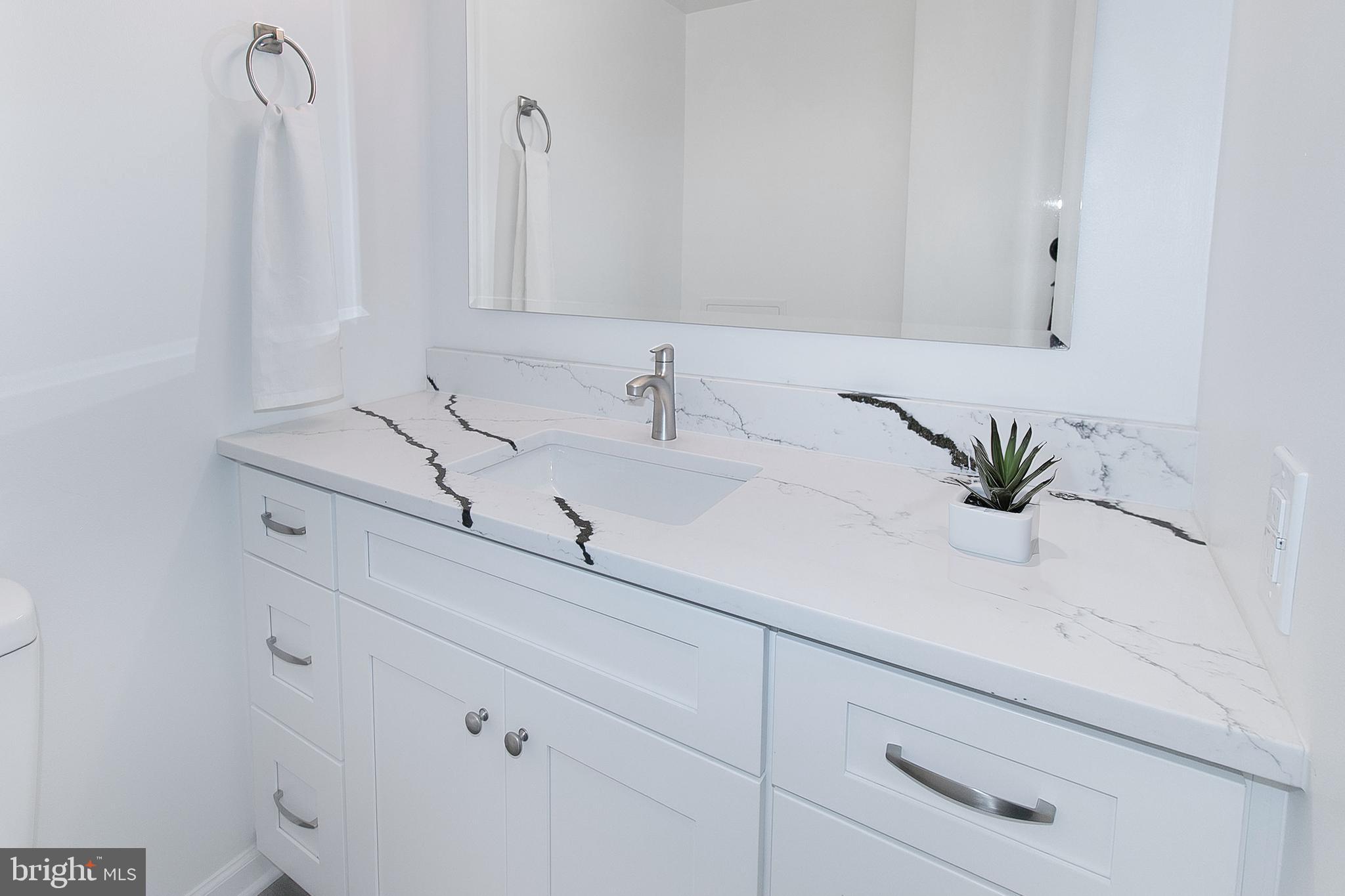 307 Yoakum Parkway, Unit 1024 Alexandria, VA 22304 - Photo 26 of 50 a bathroom with a sink a vanity and a mirror