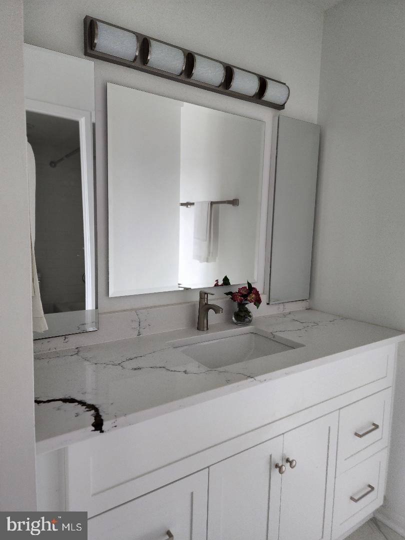 307 Yoakum Parkway, Unit 1024 Alexandria, VA 22304 - Photo 34 of 50 a bathroom with a sink and a mirror