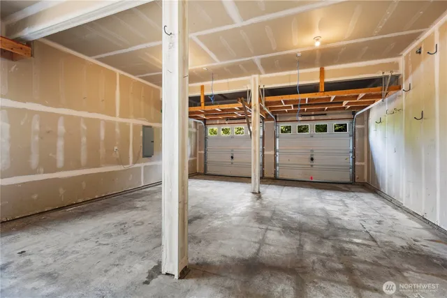 a view of a room with storage