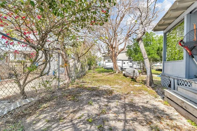 a view of yard with tree