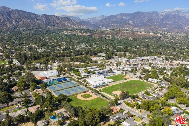 an aerial view of a city