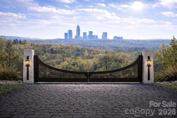 a view of a sky from a yard