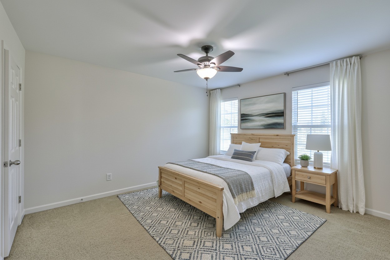 3104 Rutgers Pass Nolensville, TN 37135 - Photo 44 of 66 a bedroom with a bed and a ceiling fan