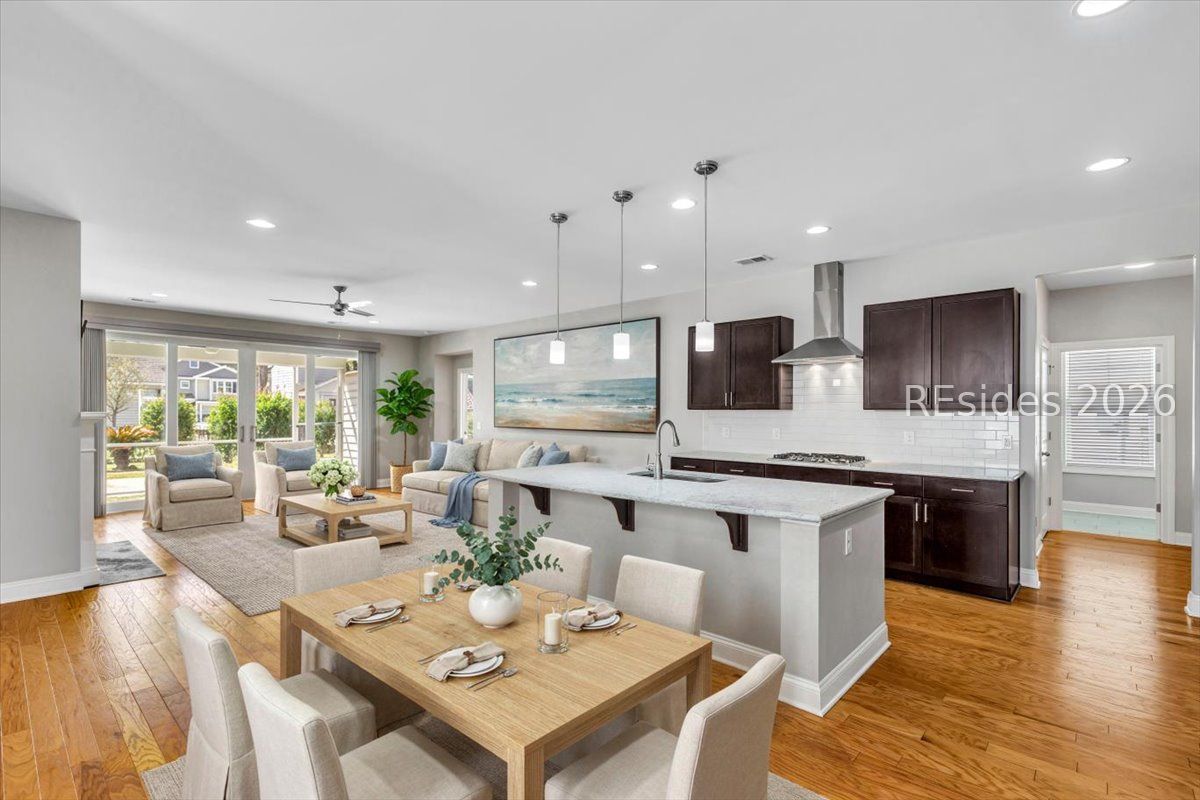 309 Hulston Landing Road Bluffton, SC 29909 - Photo 7 of 45 Virtually Staged Living & Dining Area