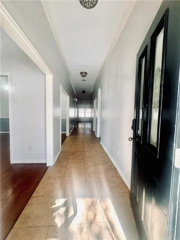 a view of hallway with stairs
