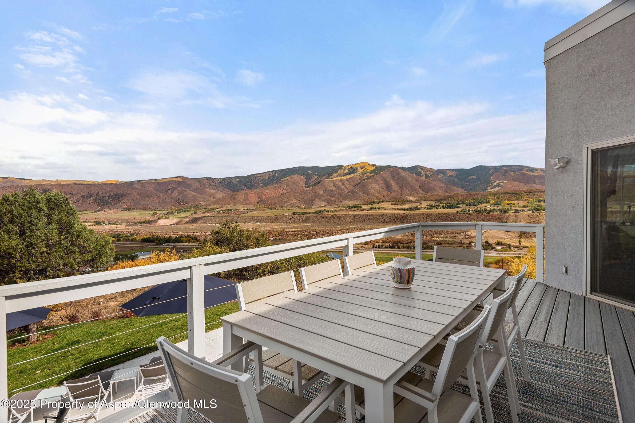 1167 Juniper Hill Road Aspen, CO 81611 - Photo 20 of 60 a view of a balcony with mountain view and wooden floor