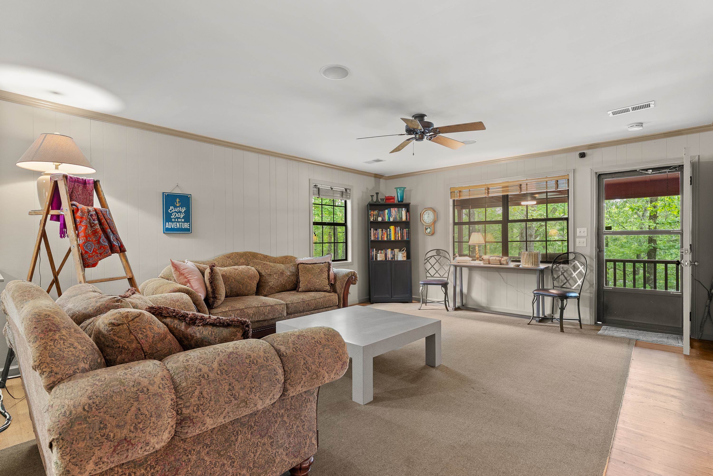 2275 Cypress Road Pocahontas, TN 38061 - Photo 17 of 34 Living room with crown molding, ceiling fan, and wood finished floors