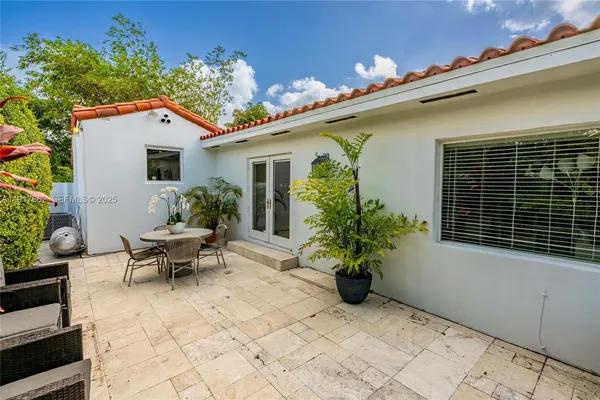 a view of a house with patio