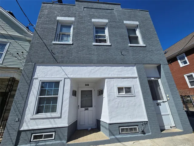 a front view of a building