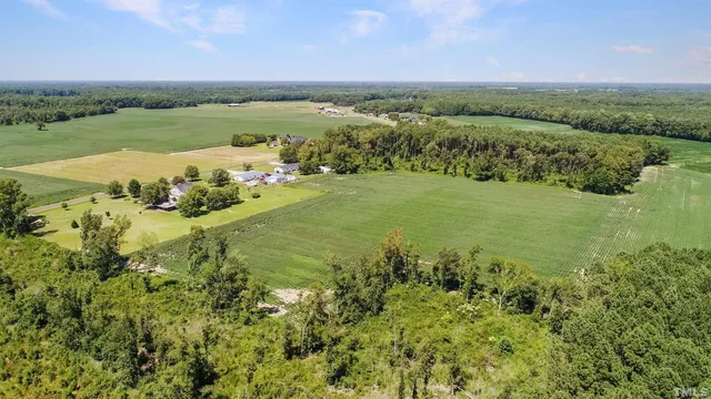a view of a lake with a city