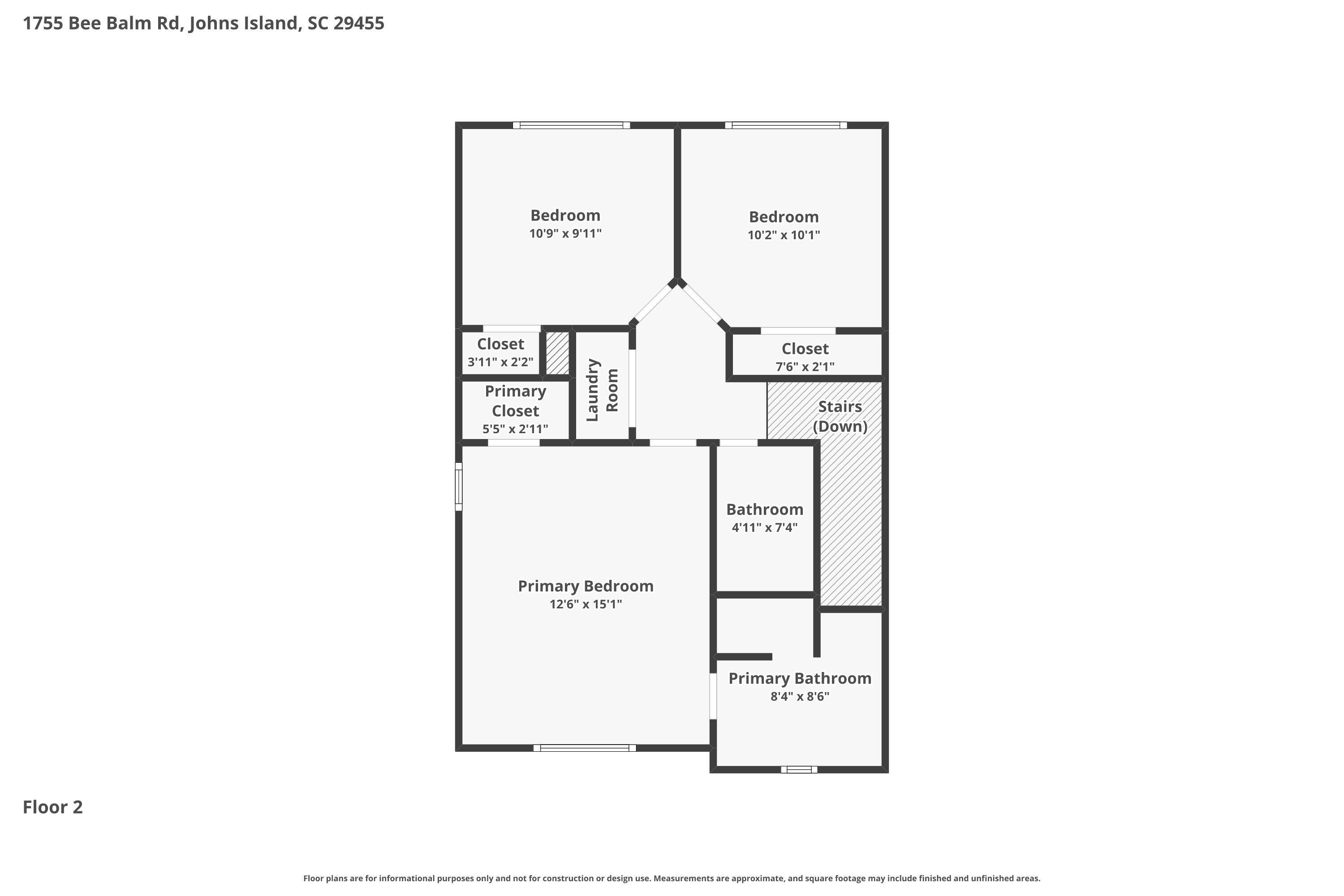 1755 Bee Balm Road Johns Island, SC 29455 - Photo 60 of 60 Floor plan second floor
