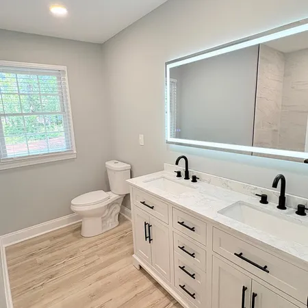 a bathroom with a sink and a toilet
