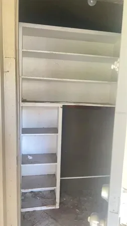 a close view of closet