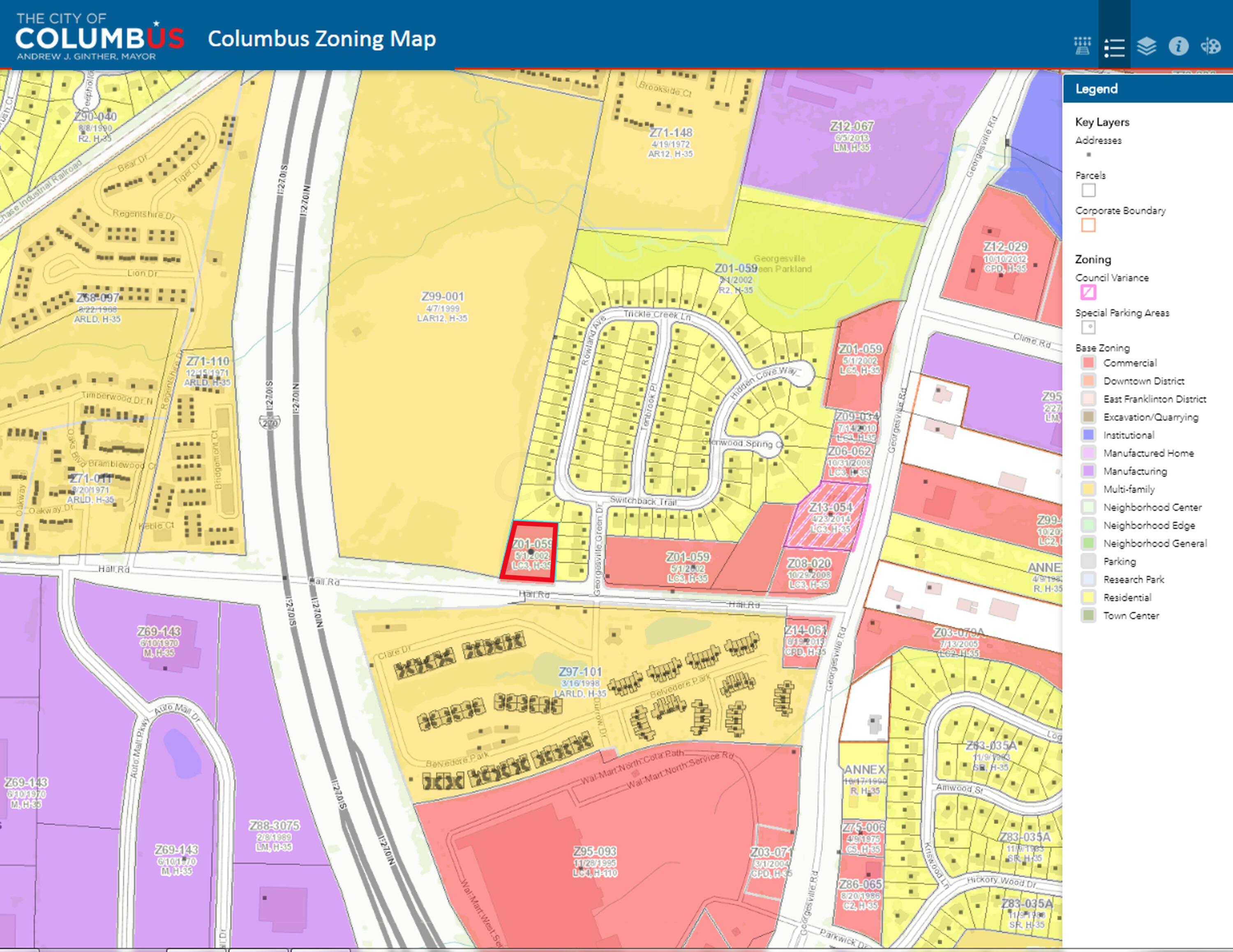 0 Hall Road Columbus, OH 43228 - Photo 5 of 8 Zoning Map