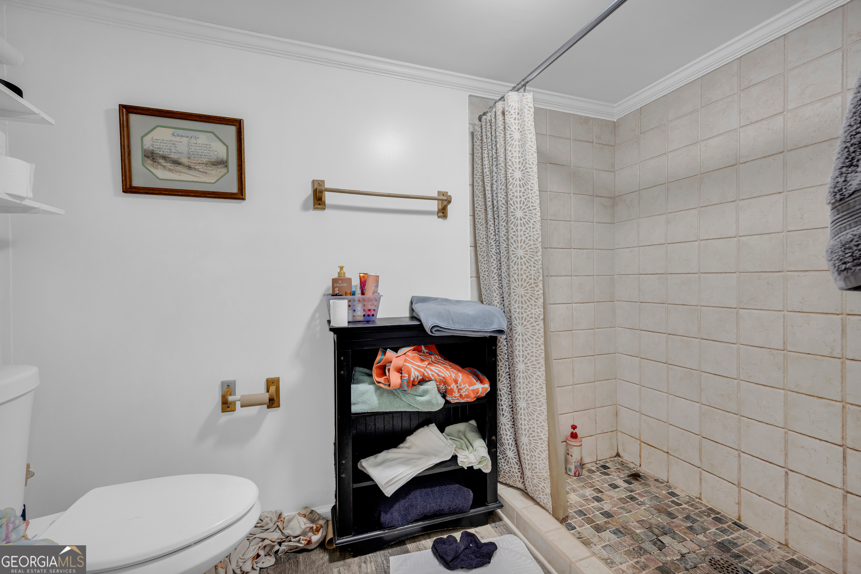 136 Frazier Hill Road Bishop, GA 30621 - Photo 53 of 59 a bathroom with a toilet and a shower