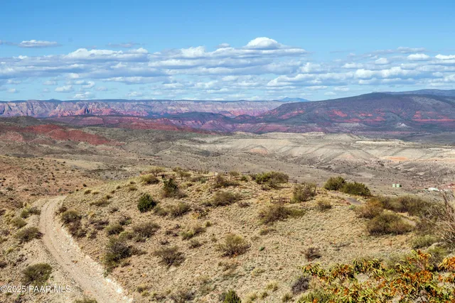 a view of an outdoor space with mountain view