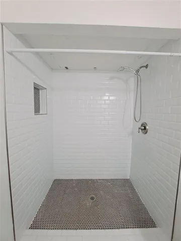 a view of a lake with wooden floor