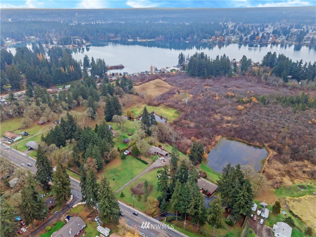 16407 Spanaway Loop Road South Spanaway, WA 98387 - Photo 14 of 20 an aerial view of residential house with outdoor space and lake view