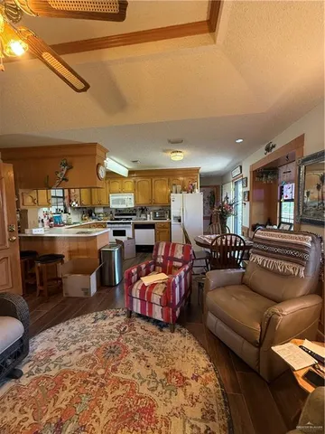 a view of a swimming pool with a lounge chair