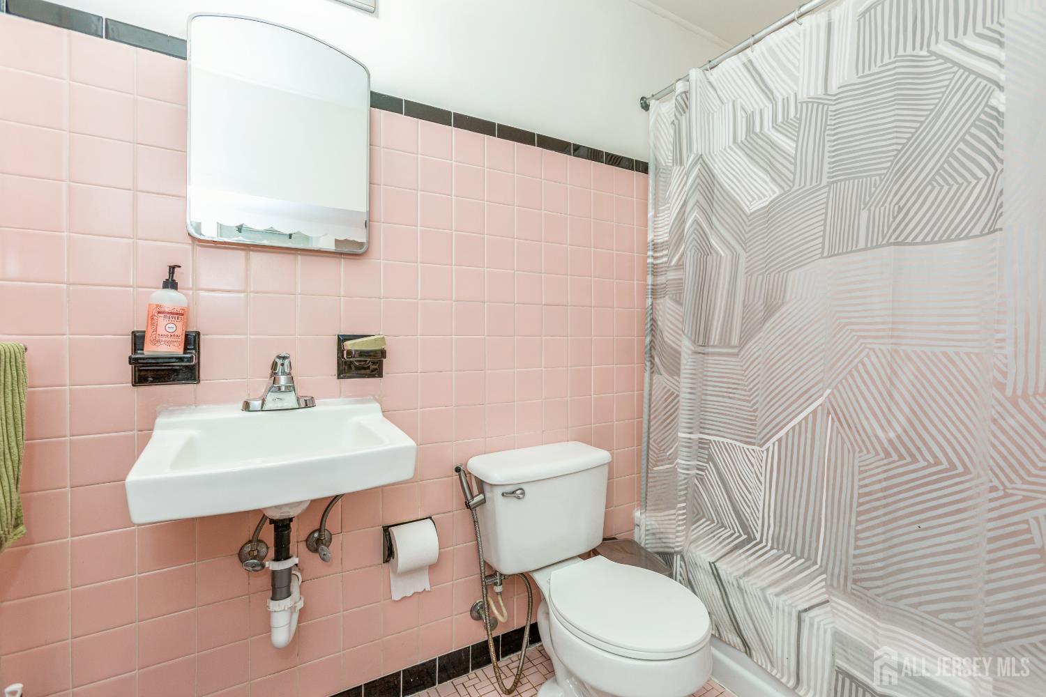 8 Longfellow Drive Colonia, NJ 07067 - Photo 16 of 24 a bathroom with a sink a toilet and shower curtain