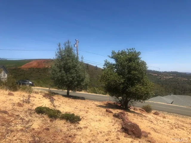 a view of a lake with mountains in the background