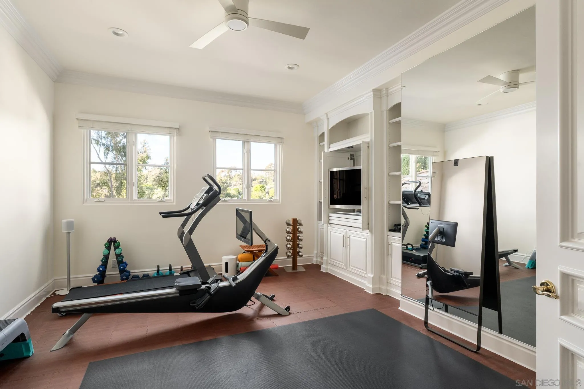 6369 Clubhouse Rancho Santa Fe, CA 92067 - Photo 21 of 43 a view of a room with gym equipment