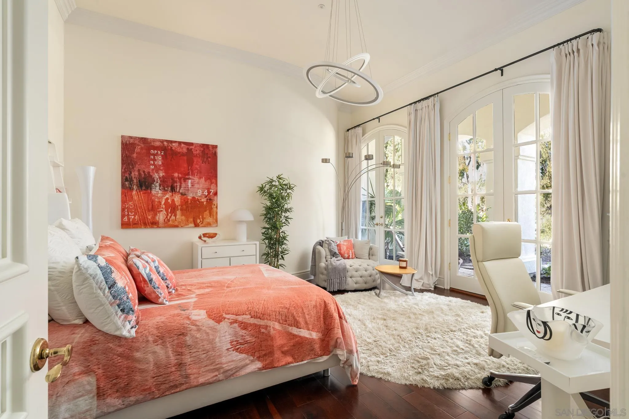 6369 Clubhouse Rancho Santa Fe, CA 92067 - Photo 30 of 43 a bedroom with a large bed and a large window