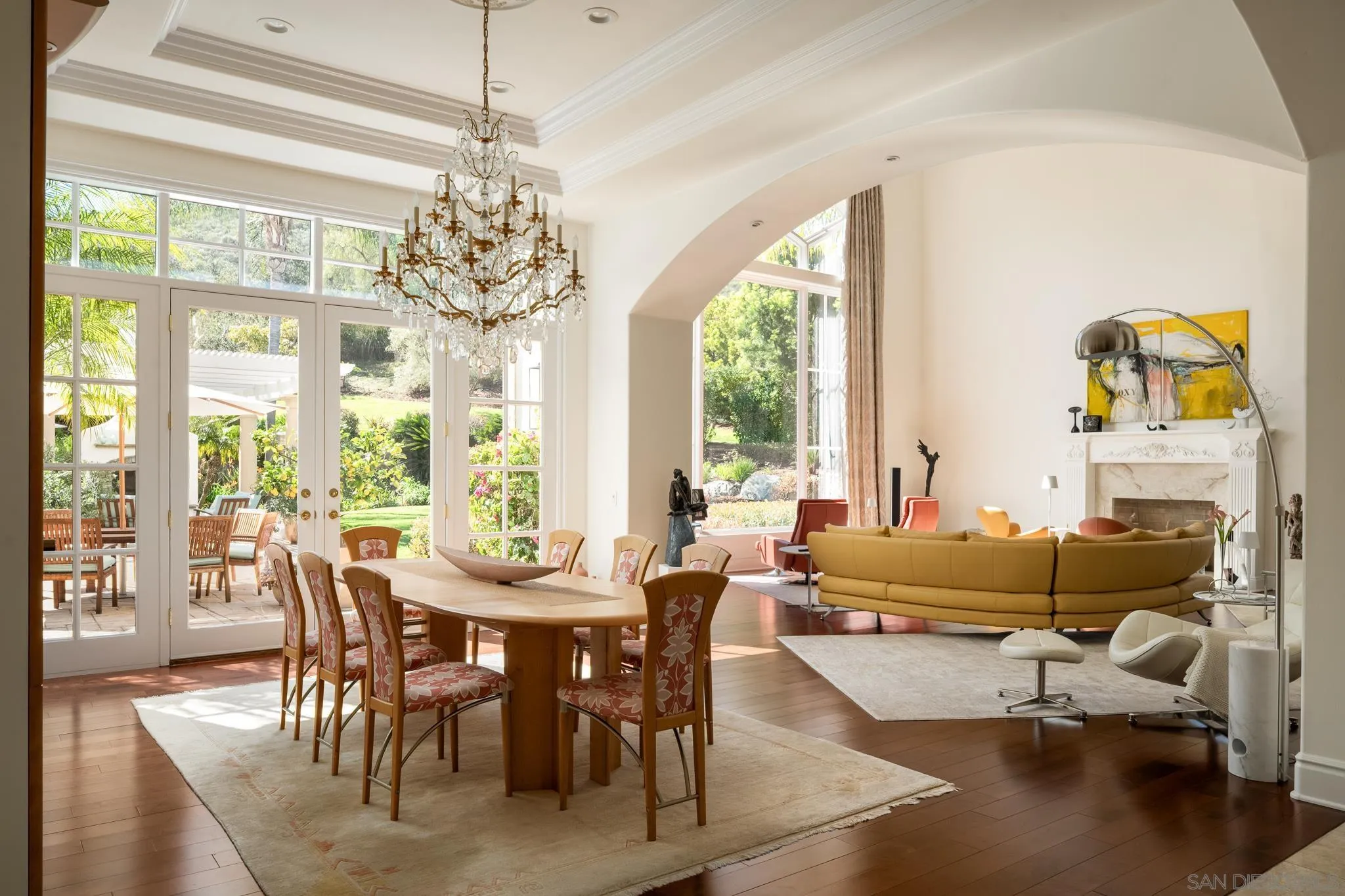 6369 Clubhouse Rancho Santa Fe, CA 92067 - Photo 6 of 43 a view of a dining room with furniture window and outside view