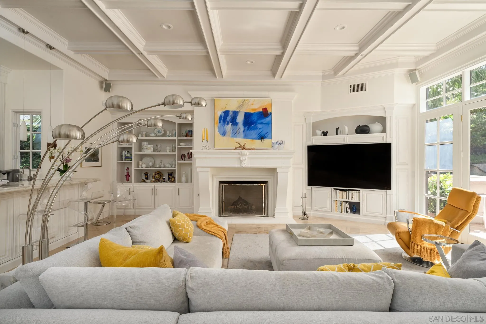 6369 Clubhouse Rancho Santa Fe, CA 92067 - Photo 8 of 43 a living room with furniture and a flat screen tv