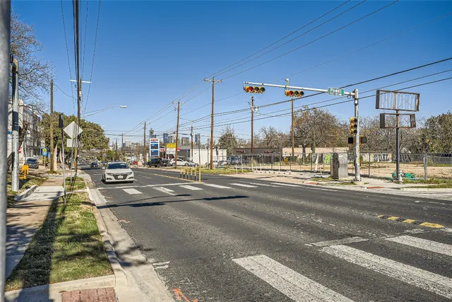 a view of street with cars