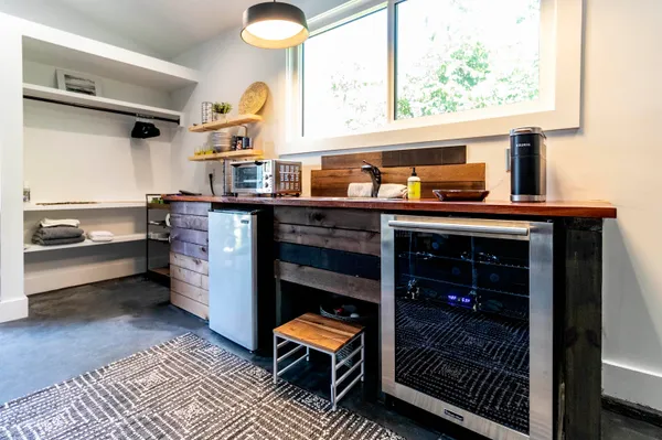 a room with storage and utility