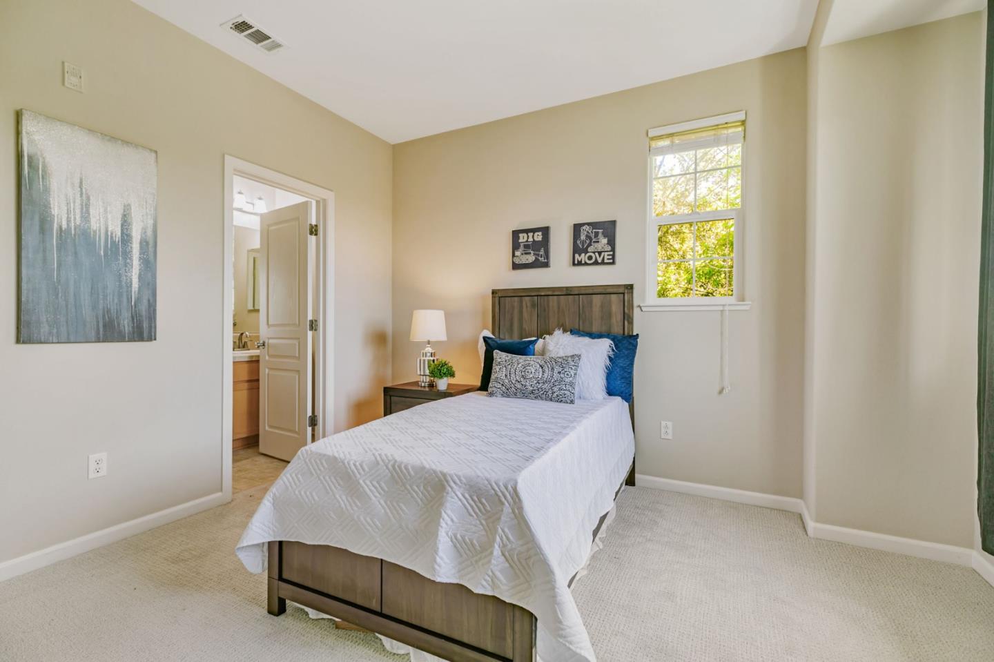 2070 Almaden Road San Jose, CA 95125 - Photo 31 of 49 a bedroom with a bed and painting on the wall